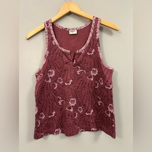 Pact Purple Floral XS Tank Top Organic Cotton